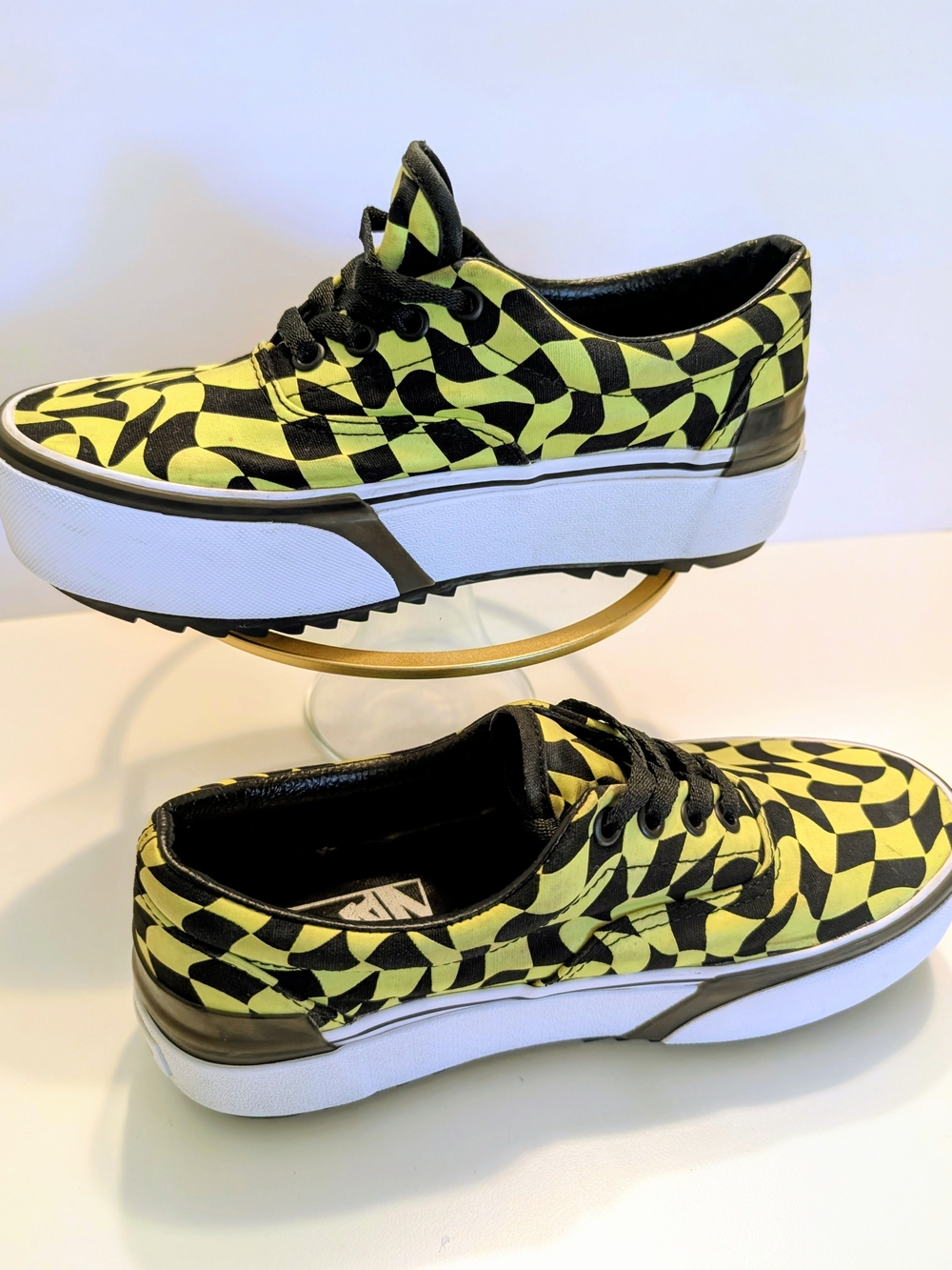 Vans Era Stacked Warp Check Glow in the Dark Woman's Size 7 - Picture 7 of 7